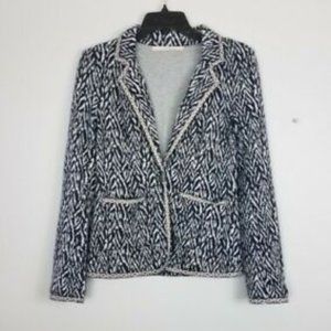41 Hawthorn navy Print Marini knit sweatshirt blazer